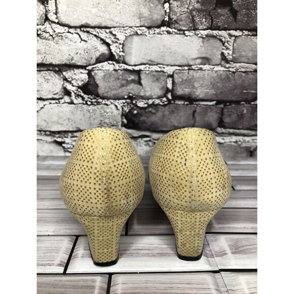 Salvatore Ferragamo Beige Leather Geometric Dress Pump Heels Women 7.5B US/38EU - Picture 4 of 16